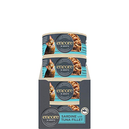 Encore 100% Natural Wet Cat Food Multipack Chicken Selection in Broth (Pack of 32 x 70g Tins)