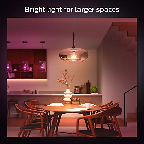 Philips Hue White & Colour Ambiance Single Smart Bulb LED [B22 Bayonet Cap] - 1600 Lumens (100W equivalent). Works with Alexa, Google Assistant and Apple Homekit