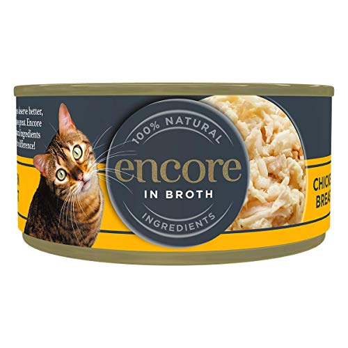 Encore 100% Natural Wet Cat Food Multipack Chicken Selection in Broth (Pack of 32 x 70g Tins)