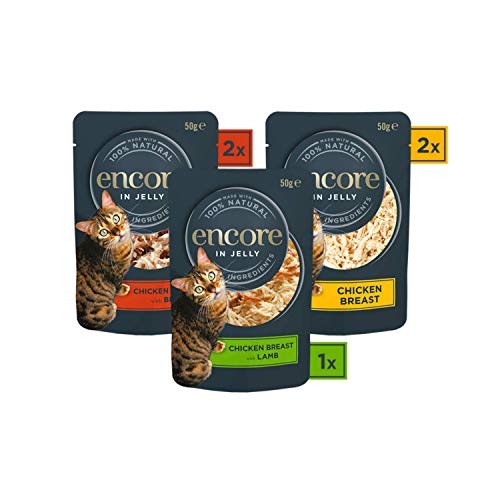 Encore 100% Natural Wet Cat Food Multipack Chicken Selection in Broth (Pack of 32 x 70g Tins)