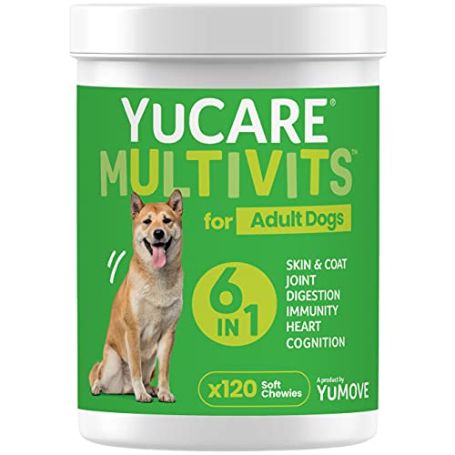 YuCARE MultiVits Supplement for Adult Dogs | 6-in-1 Daily Vitamins for Dogs Aged 4 to 7 | 120 Multivitamin Chew