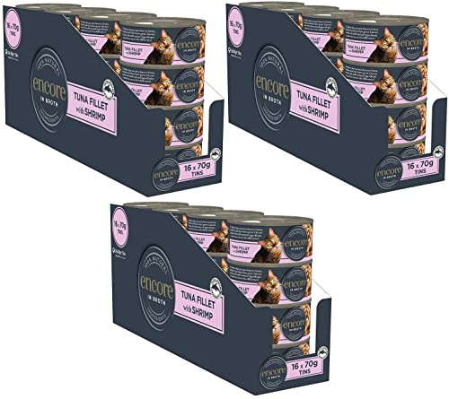 Encore 100% Natural Wet Cat Food Multipack Chicken Selection in Broth (Pack of 32 x 70g Tins)