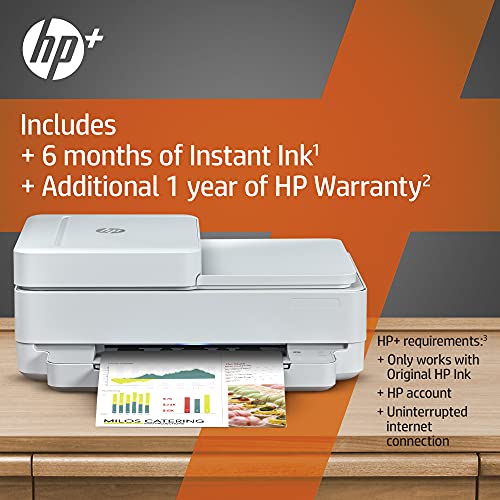 HP Envy 6020e All in One Colour Printer with 6 months of Instant Ink included with HP+, White